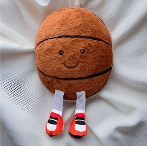 Plush Basketball Toy with Red Sneakers